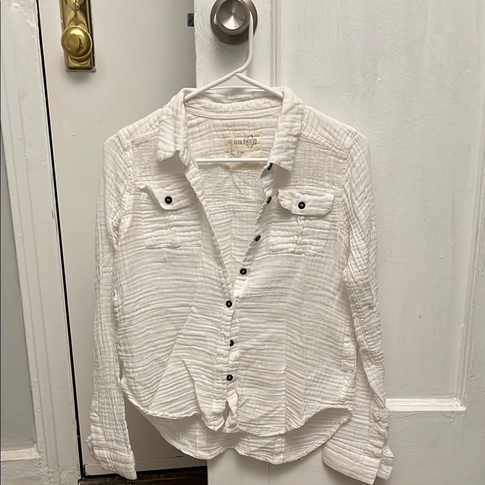 We The Free White Textured Shirt